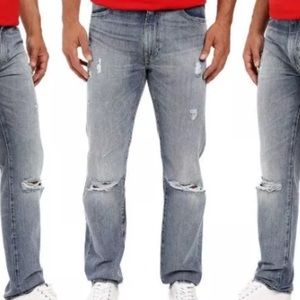 Levi’s slim straight distressed/ripped jeans